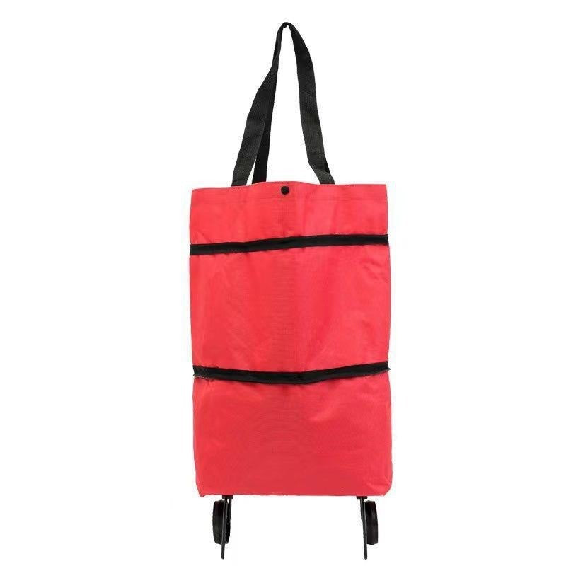 Foldable Hand Cart with Backpack Strap & Shopping Bag | Eco-Friendly and Convenient