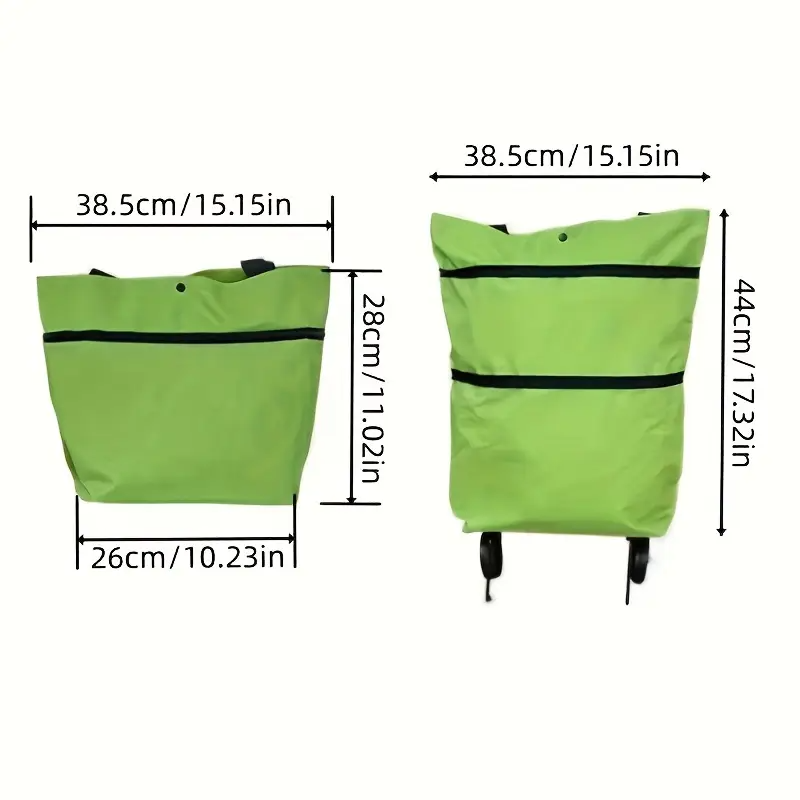 Foldable Hand Cart with Backpack Strap & Shopping Bag | Eco-Friendly and Convenient