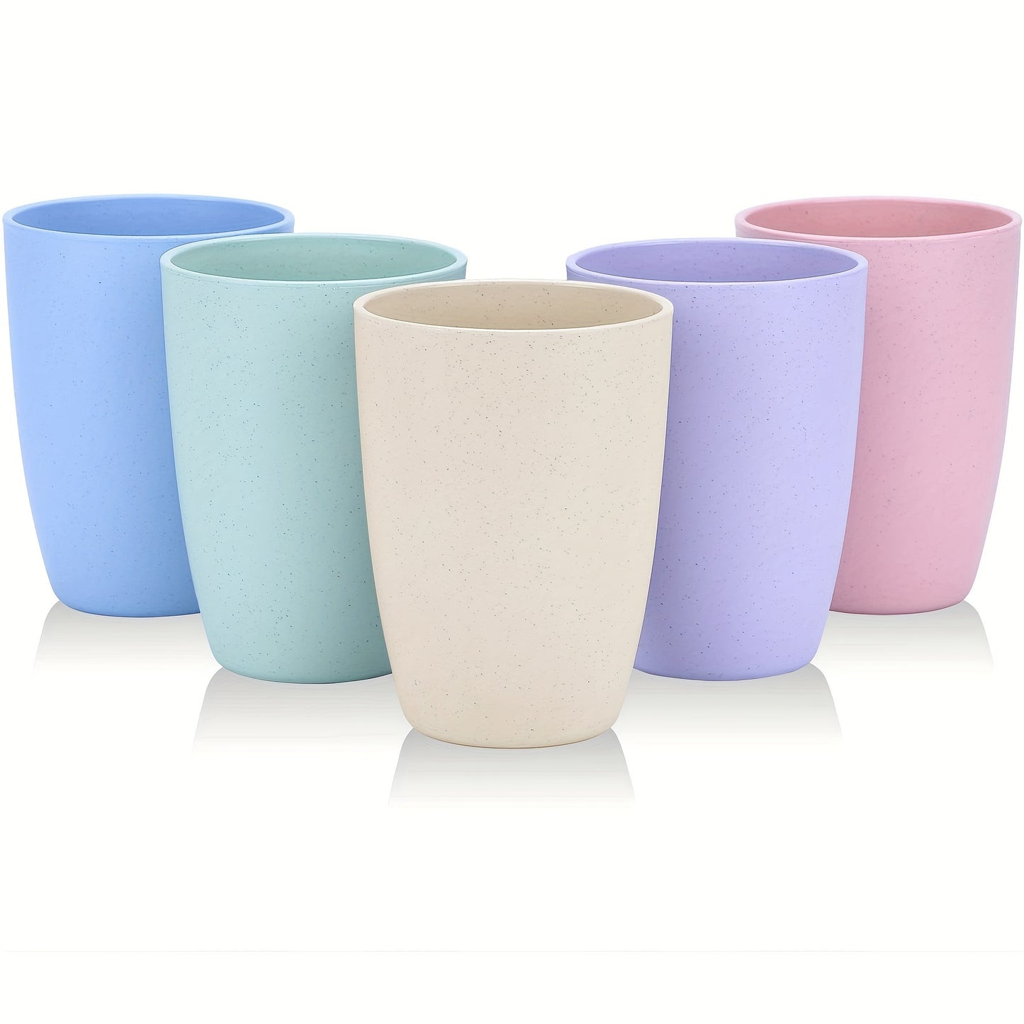 5pcs Durable Wheat Straw Reusable Mug Set – Eco-Friendly & Break-Resistant