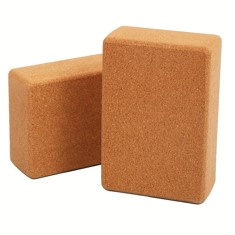 1pc Eco-Friendly Cork Yoga Block | Non-Slip Wooden Brick for Fitness & Stretching