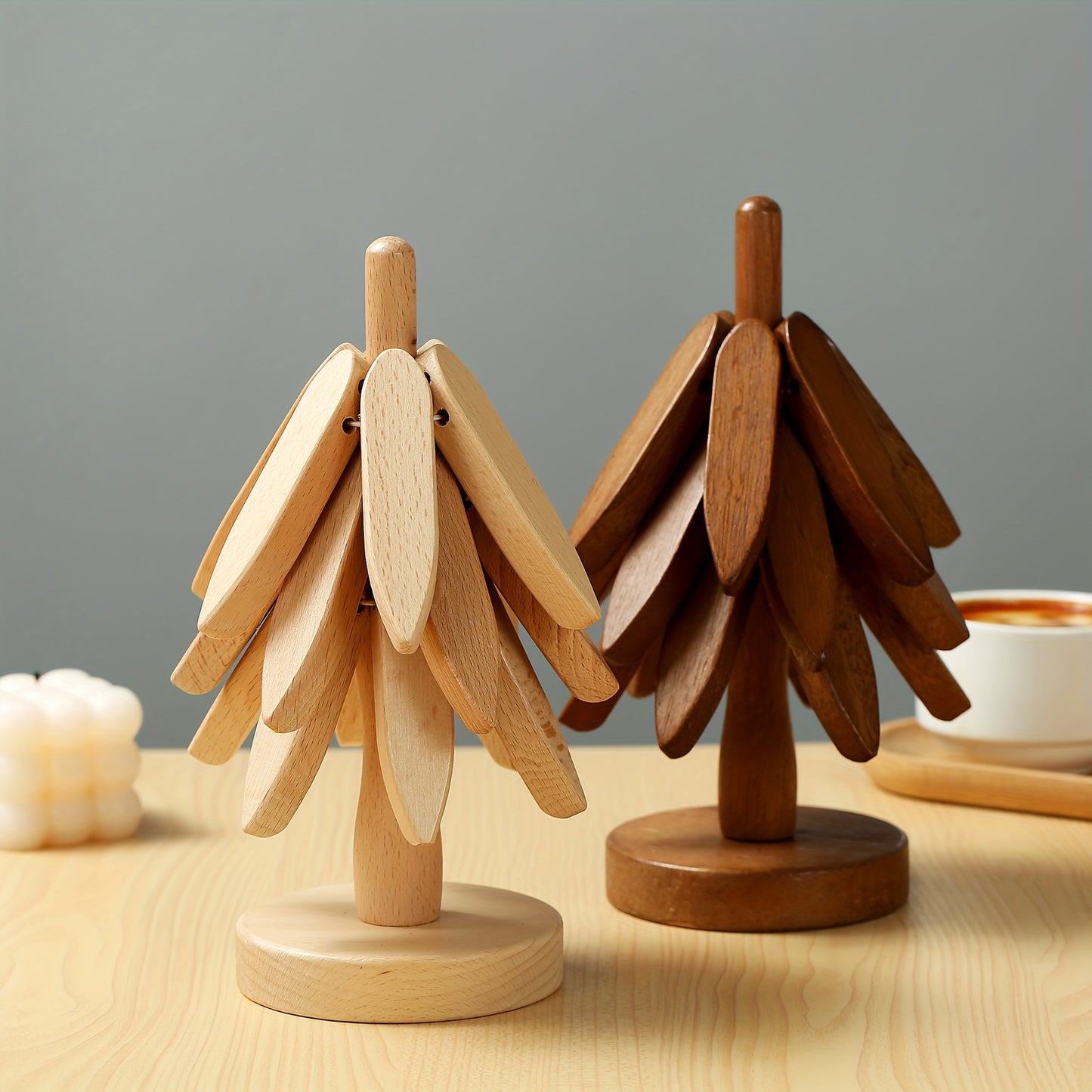 Tree-Inspired Wooden Trivet – Elegant, Eco-Friendly Protection for Your Kitchen