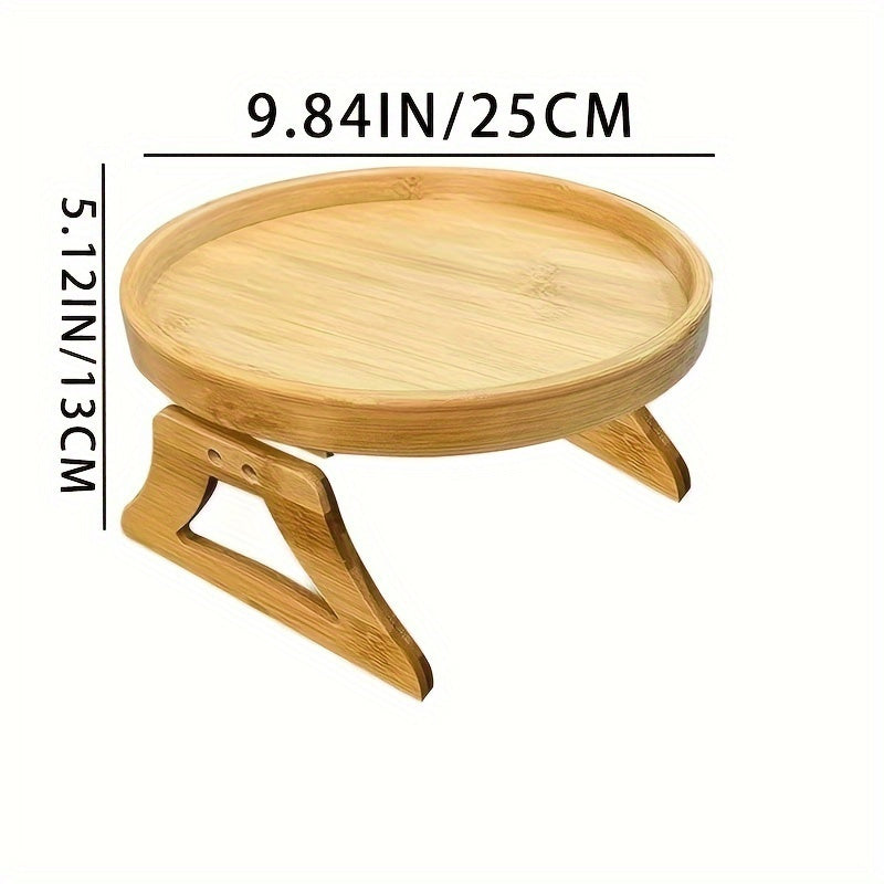 Foldable Bamboo Sofa Armrest Tray – Eco-Friendly and Convenient Sofa Tray