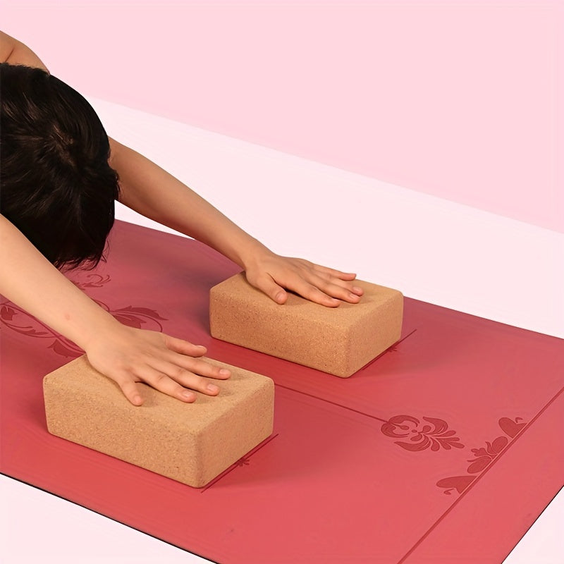 1pc Eco-Friendly Cork Yoga Block | Non-Slip Wooden Brick for Fitness & Stretching