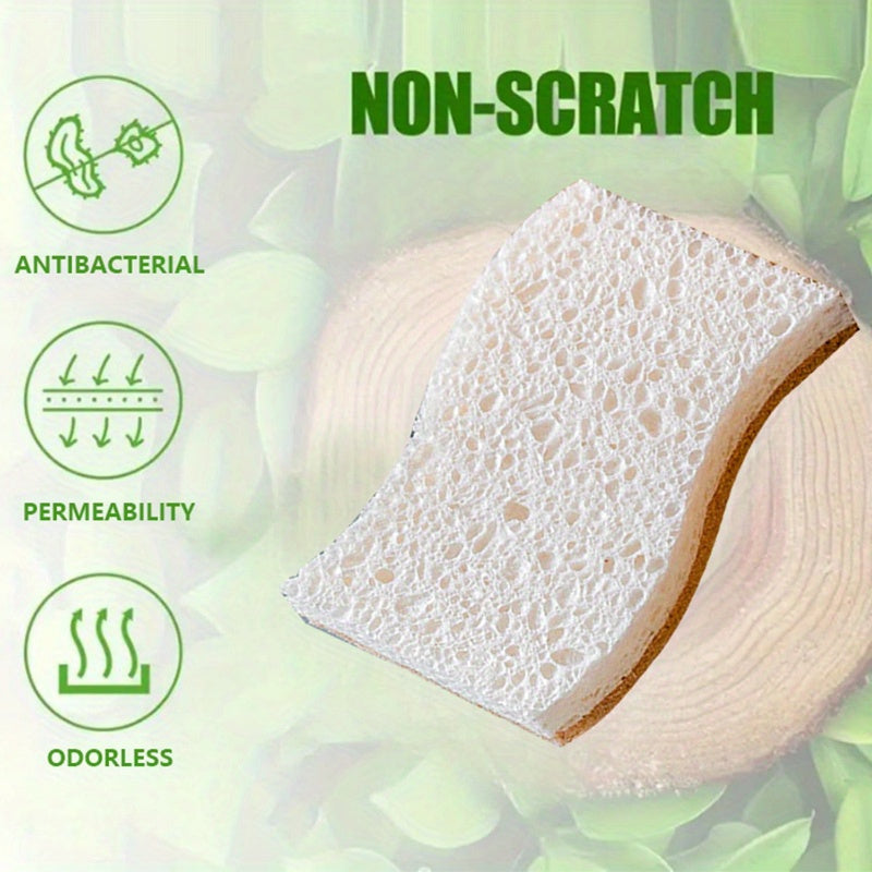 9pcs Biodegradable Non-Scratch Sponges for Eco-Friendly Cleaning