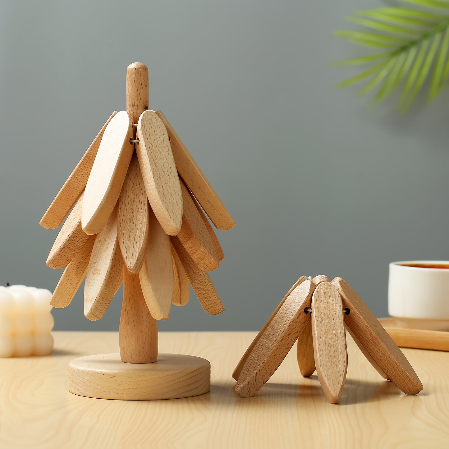 Tree-Inspired Wooden Trivet – Elegant, Eco-Friendly Protection for Your Kitchen