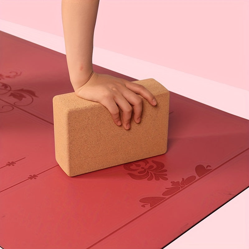 1pc Eco-Friendly Cork Yoga Block | Non-Slip Wooden Brick for Fitness & Stretching