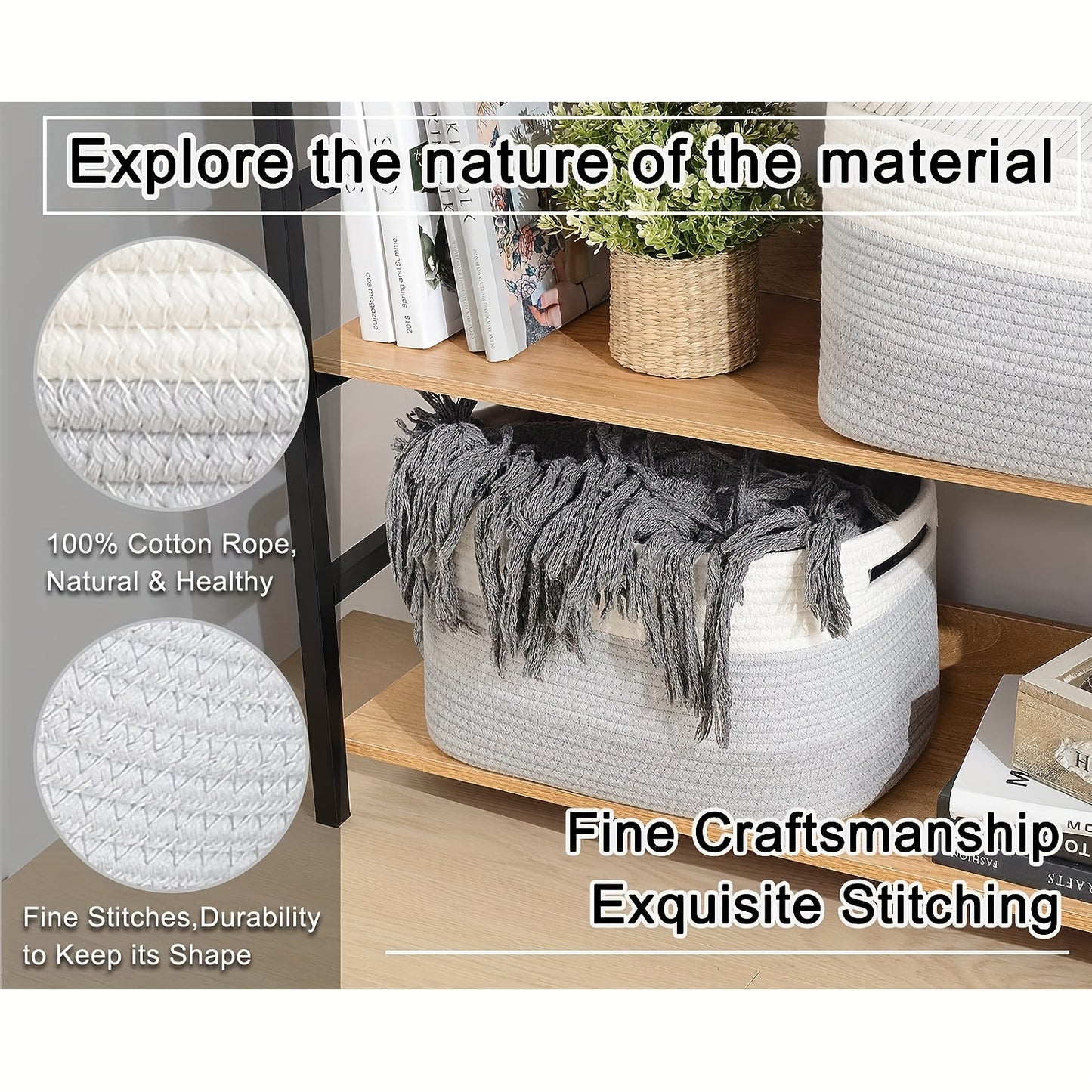 Cotton Rope Storage Basket – Foldable and Eco-Friendly Storage Solution